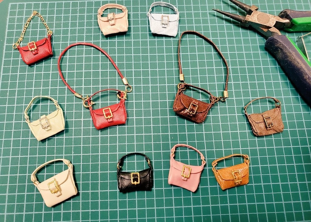 【再販】D)ミニチュア革バッグ(紐がはずせる2wayタイプ)