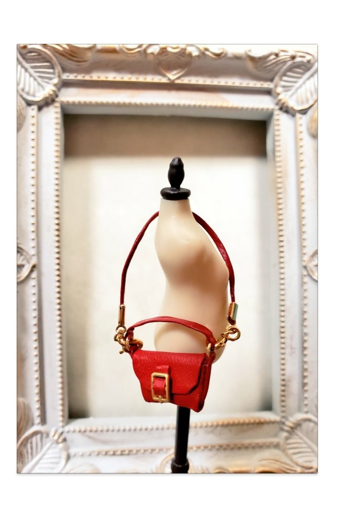 【再販】D)ミニチュア革バッグ(紐がはずせる2wayタイプ)