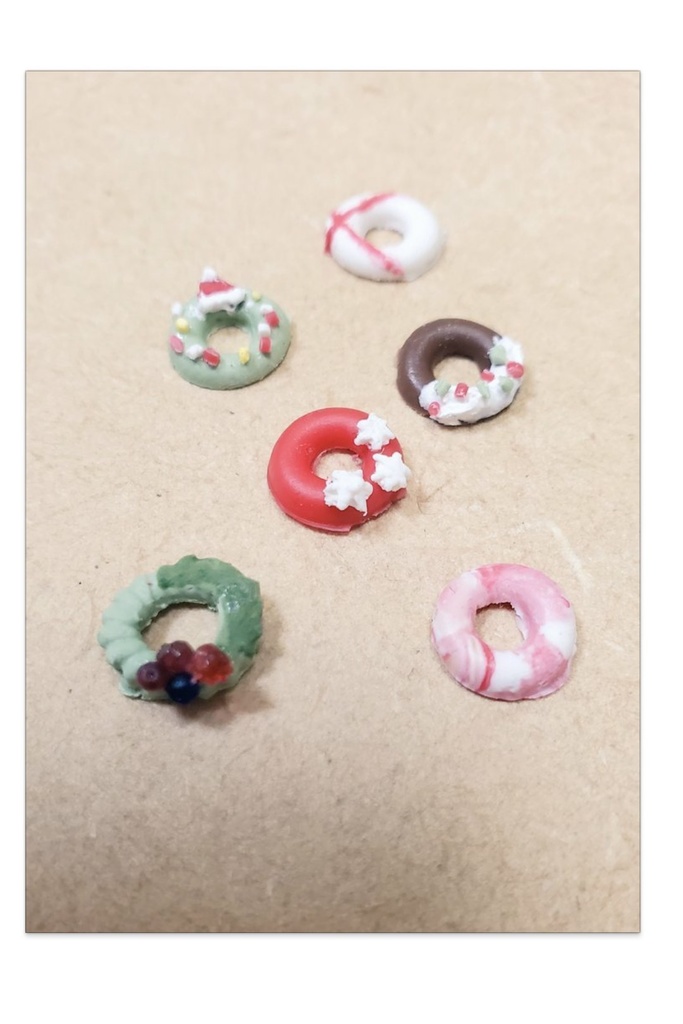 ミニチュアクリスマスドーナッツ🍩(パッケージありorなし選択可能)
