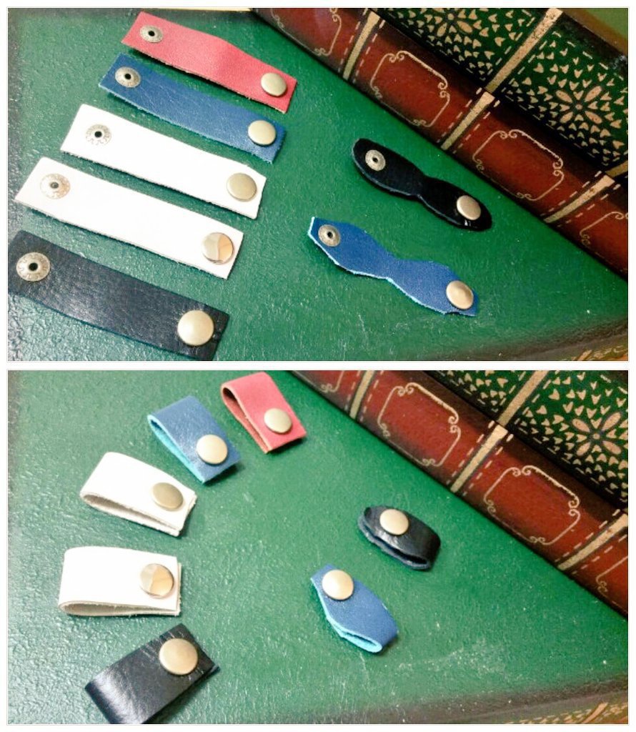 キャラクターモチーフカラーのレザーコードホルダー