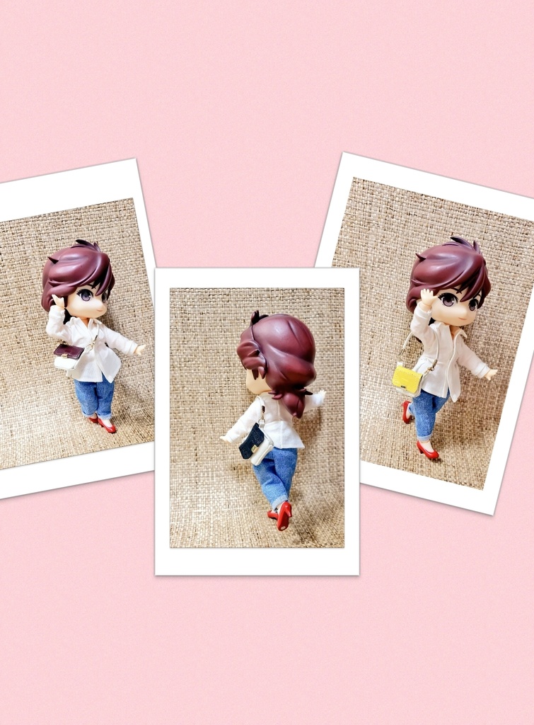 D)ミニチュア革バッグ:バイカラー(マグネットで開閉)