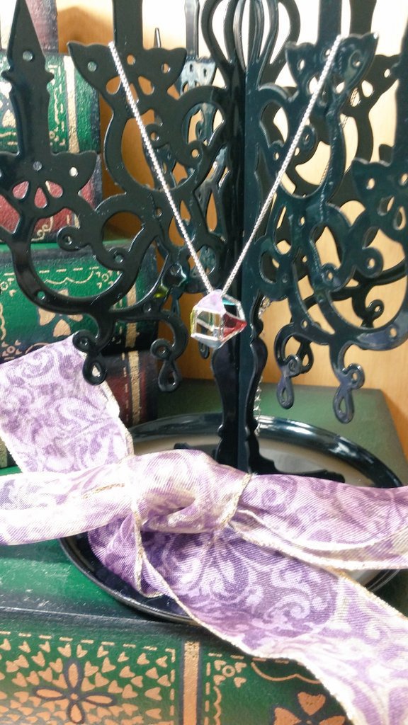 ネックレス☆ステンドガラス風チャーム