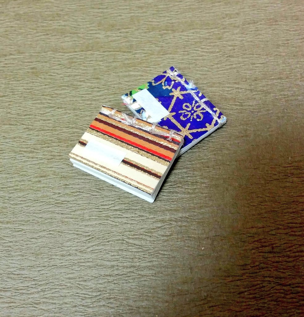 ミニチュア和風豆本2冊セット(ねんどろいどにも使える1/12サイズ)