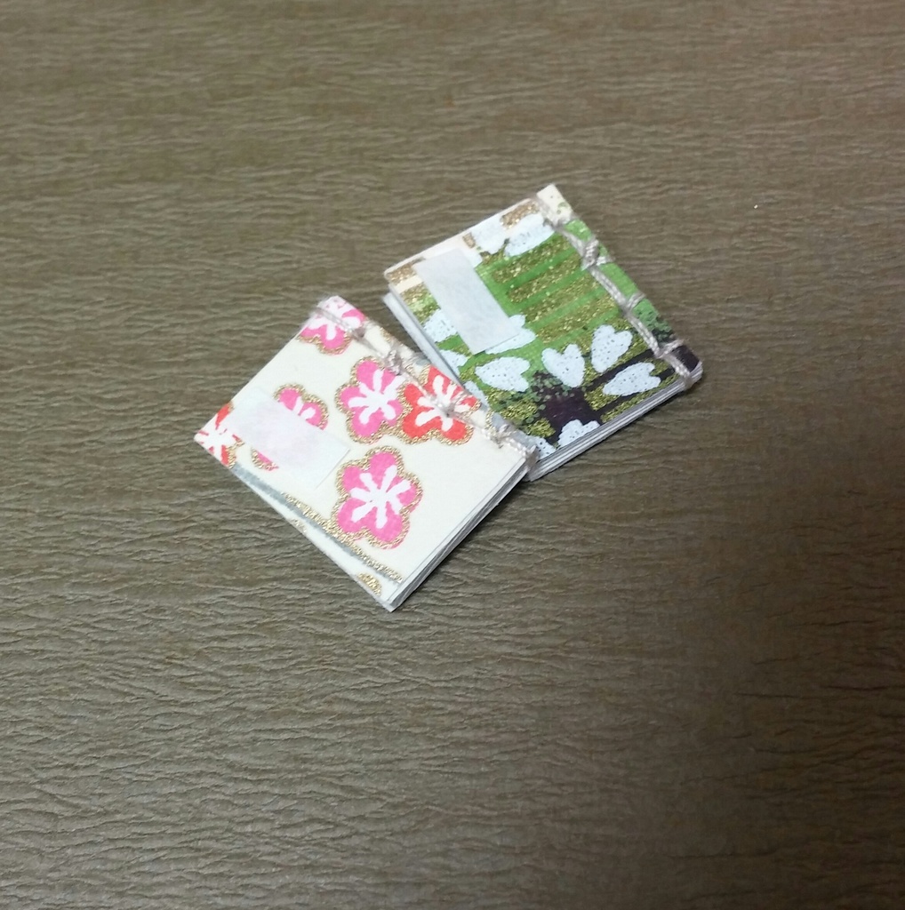 ミニチュア和風豆本2冊セット(ねんどろいどにも使える1/12サイズ)