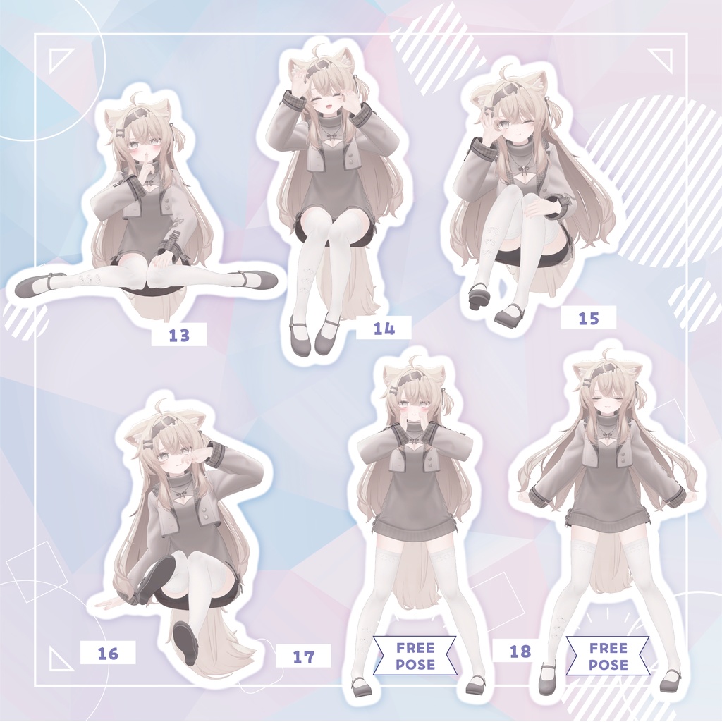 【無料あり】🤍photogenic POSE animation 18+4🤍【Eku/Milfy/Lumia/Kalmia/Felis】