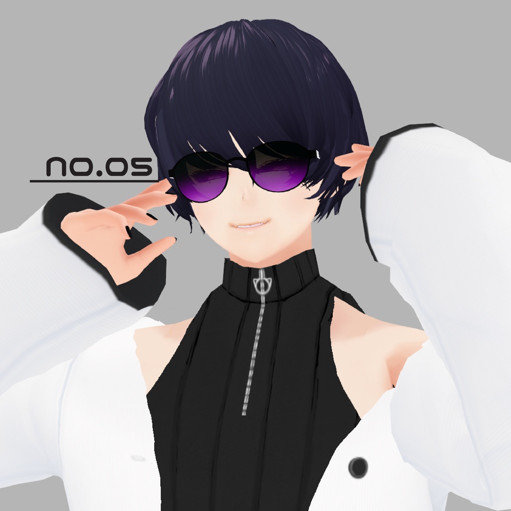 【VROID正式版用テクスチャ】透明度調整不要!インポートするだけでいいグラデーションサングラス