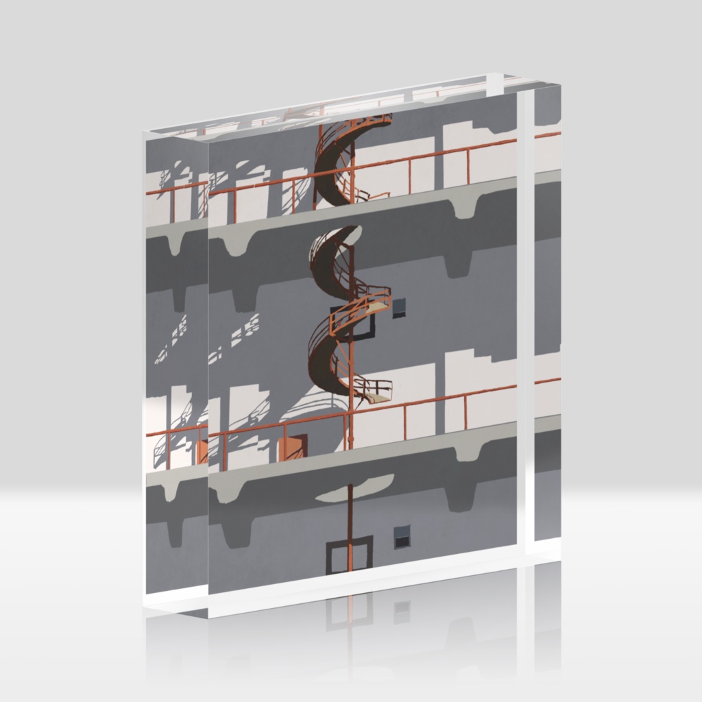 Focus 1. Acrylic block.