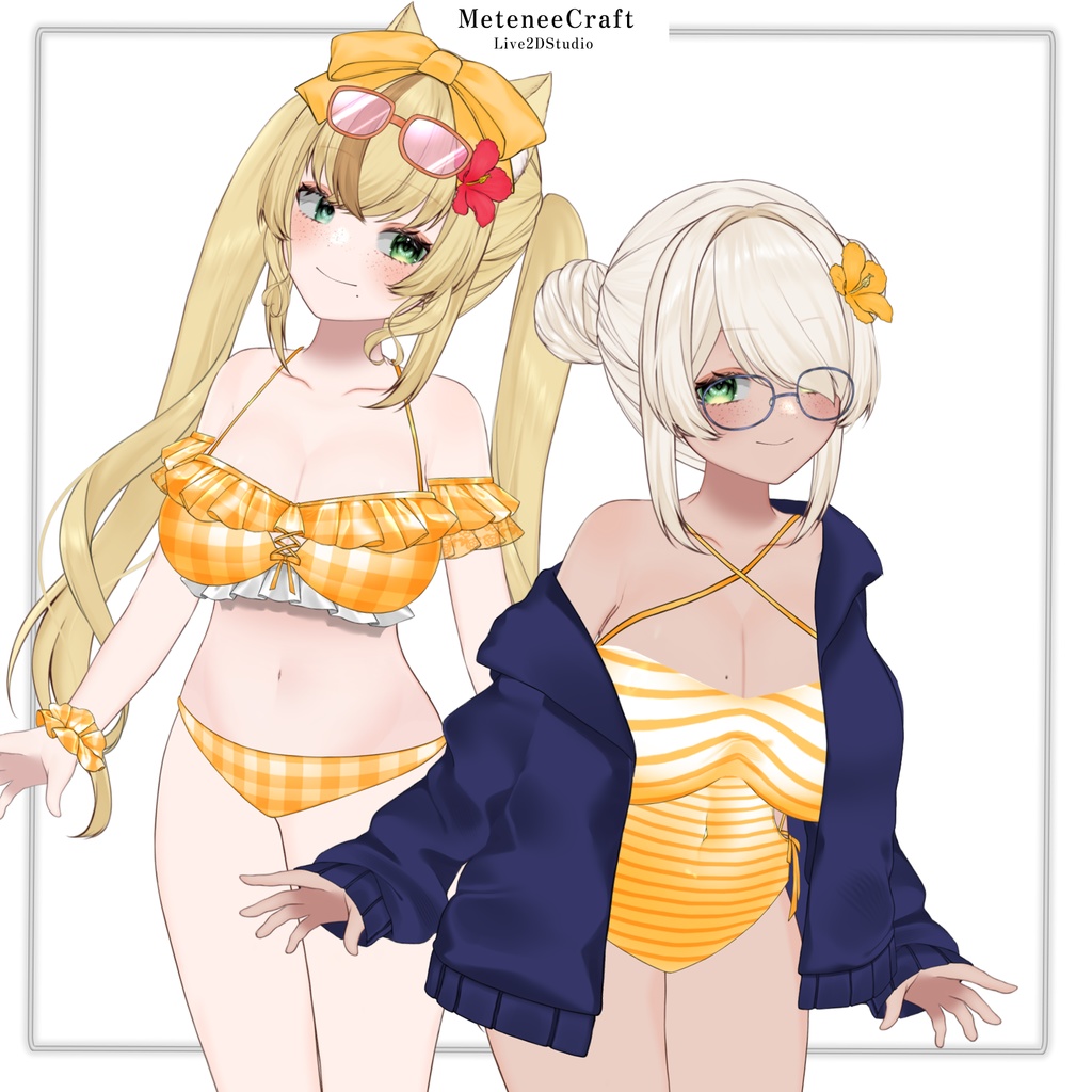 汎用Live2D【L2DCustomMaid_Swim】ハイクオリティカスタマイズモデル