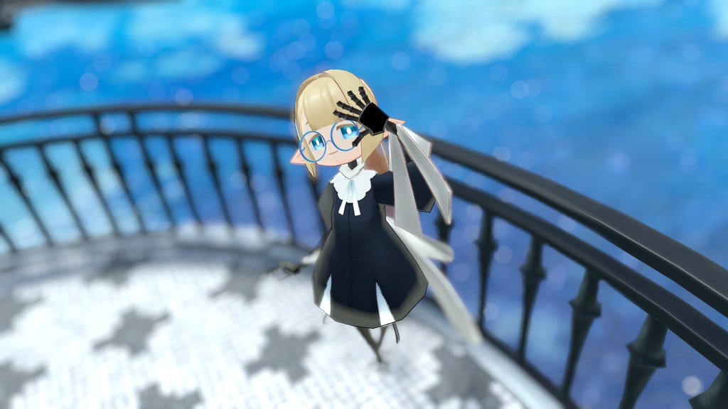 てっさくちゃん専用丸眼鏡&ポニーテール