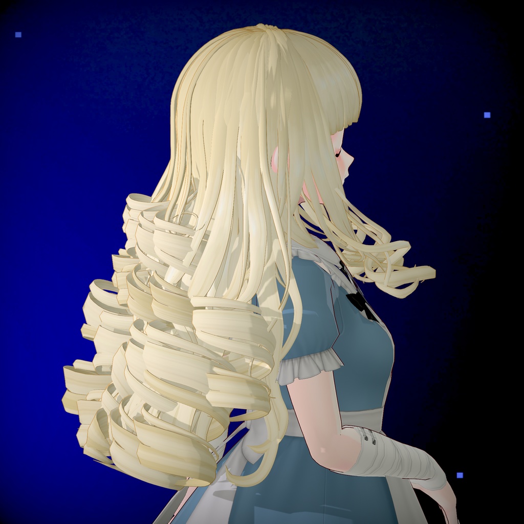 VRoid用ヘアプリセット 縦ロール / ringlet hair