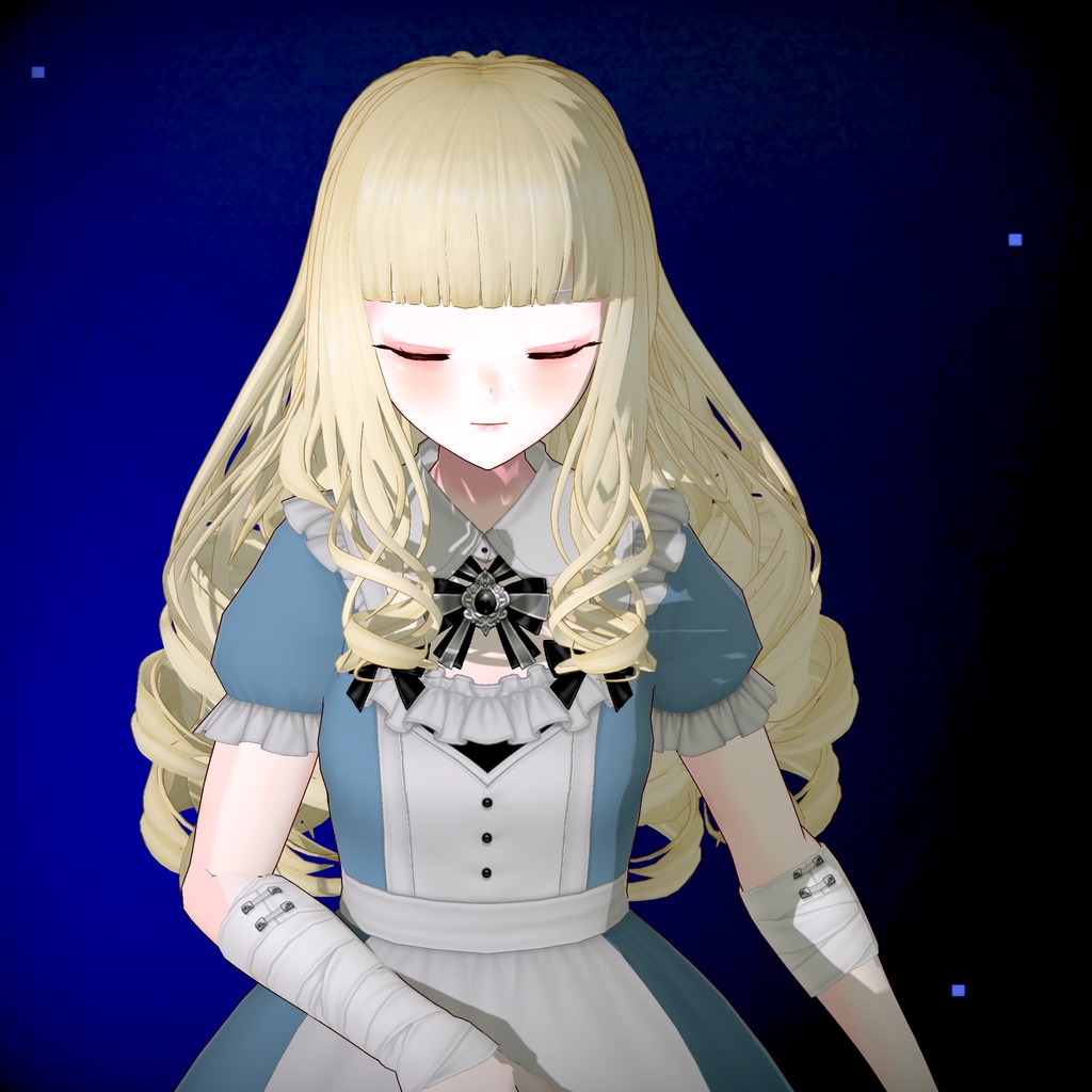 VRoid用ヘアプリセット 縦ロール / ringlet hair