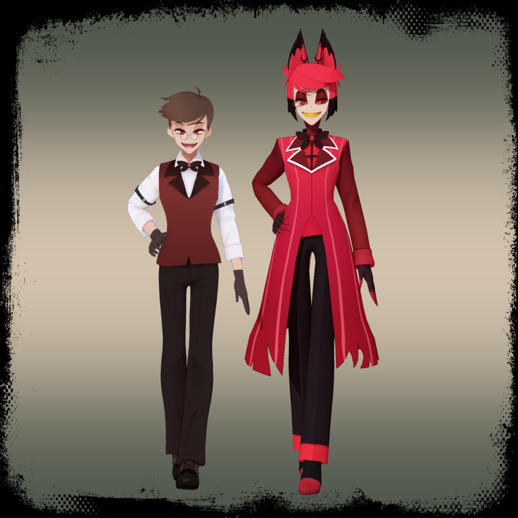 [free][updated] Hazbin Hotel / ハズビンホテル アラスター VRM v1.5 - みずのと屋 - 2/8