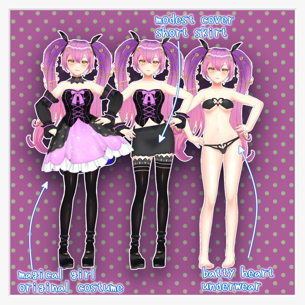 <<adopt me>> Magical Girl: Mahou Shoujo: 魔法少女モデル 3D model adoptable