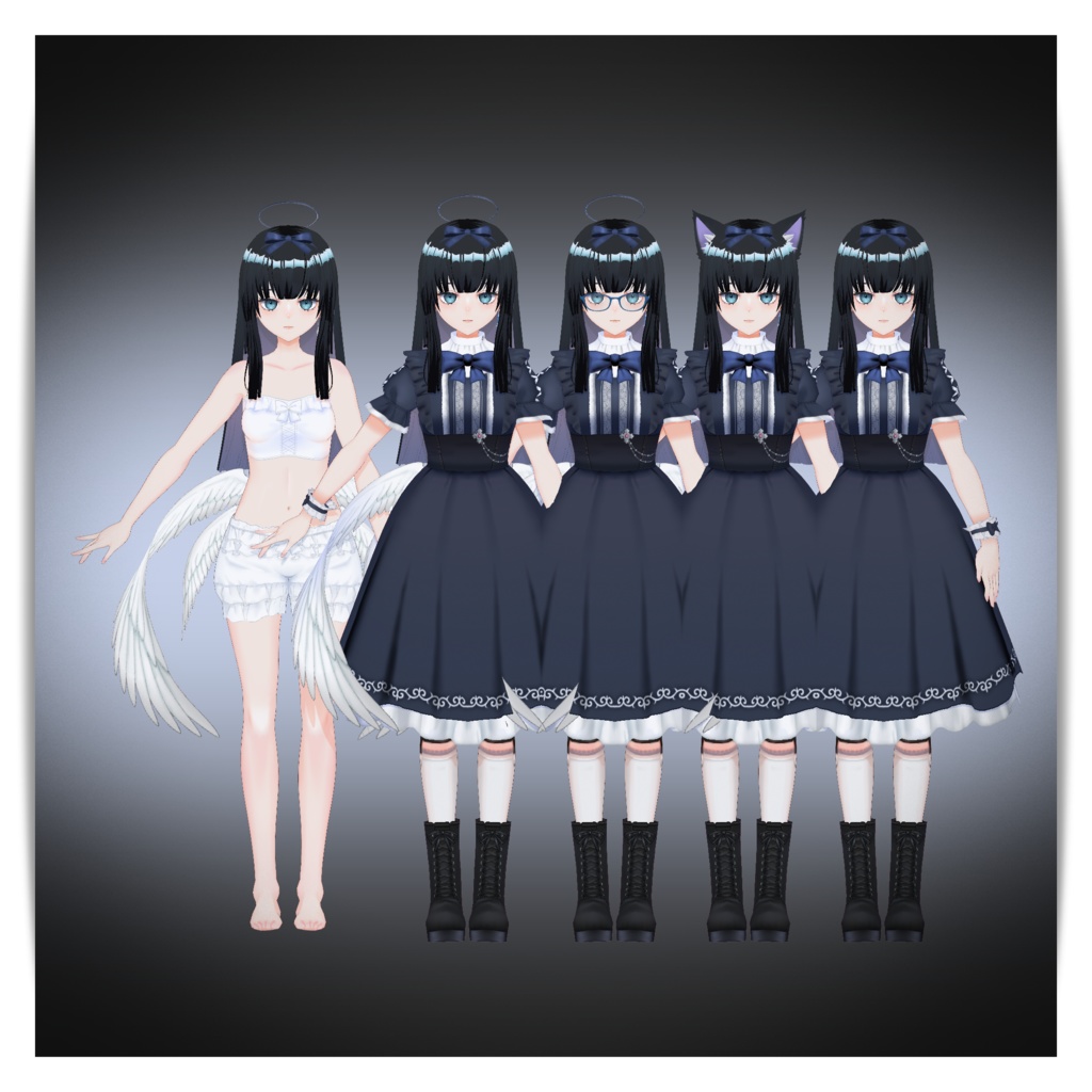 <<adopt me>> Little Angel Lady : tenshi ojousama : 【キャラ販売/著作権譲渡】令嬢天使モデル 3D model adoptable