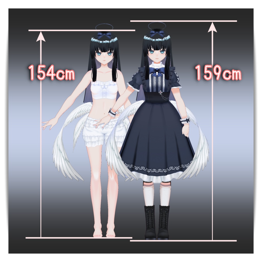 <<adopt me>> Little Angel Lady : tenshi ojousama : 【キャラ販売/著作権譲渡】令嬢天使モデル 3D model adoptable