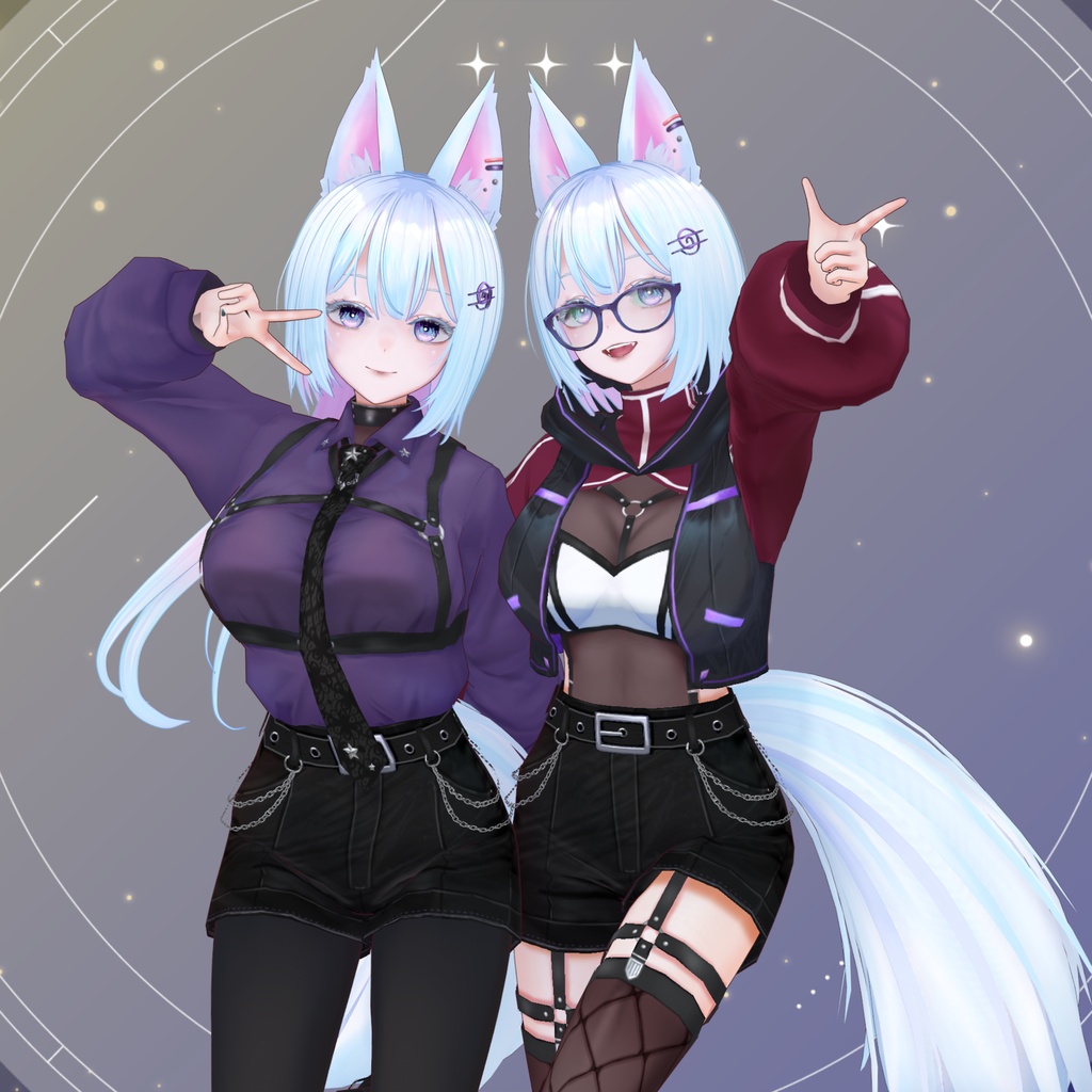 <<adopt me>> fox girl 【キャラ販売/著作権譲渡】狐娘モデル 3D model adoptable