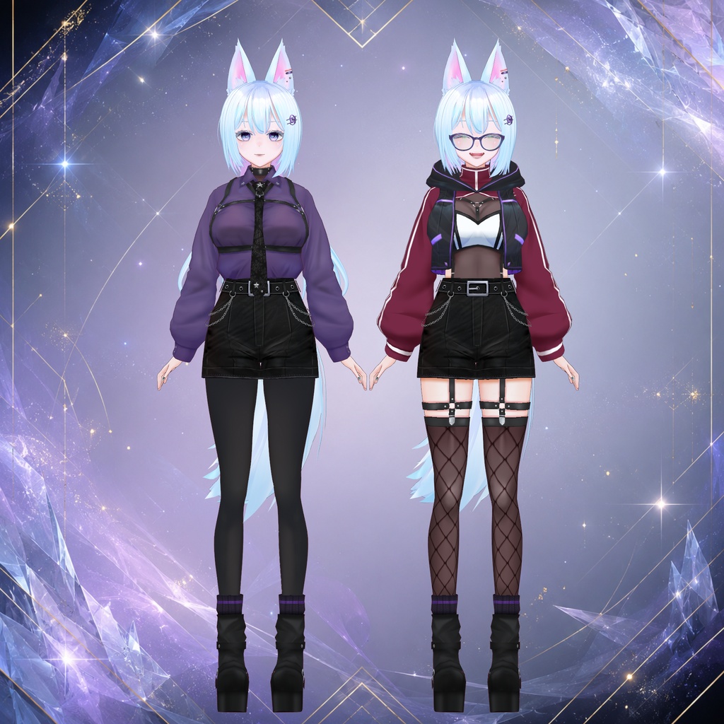 <<adopt me>> fox girl 【キャラ販売/著作権譲渡】狐娘モデル 3D model adoptable
