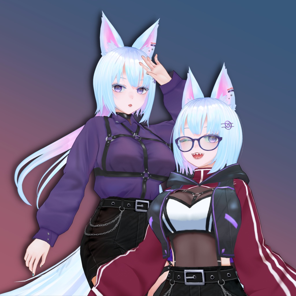 <<adopt me>> fox girl 【キャラ販売/著作権譲渡】狐娘モデル 3D model adoptable