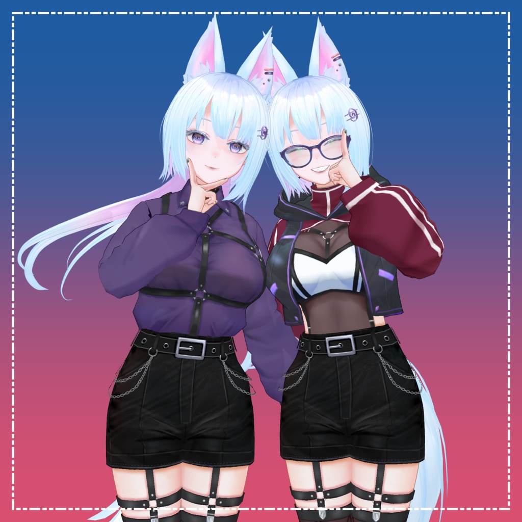 <<adopt me>> fox girl 【キャラ販売/著作権譲渡】狐娘モデル 3D model adoptable