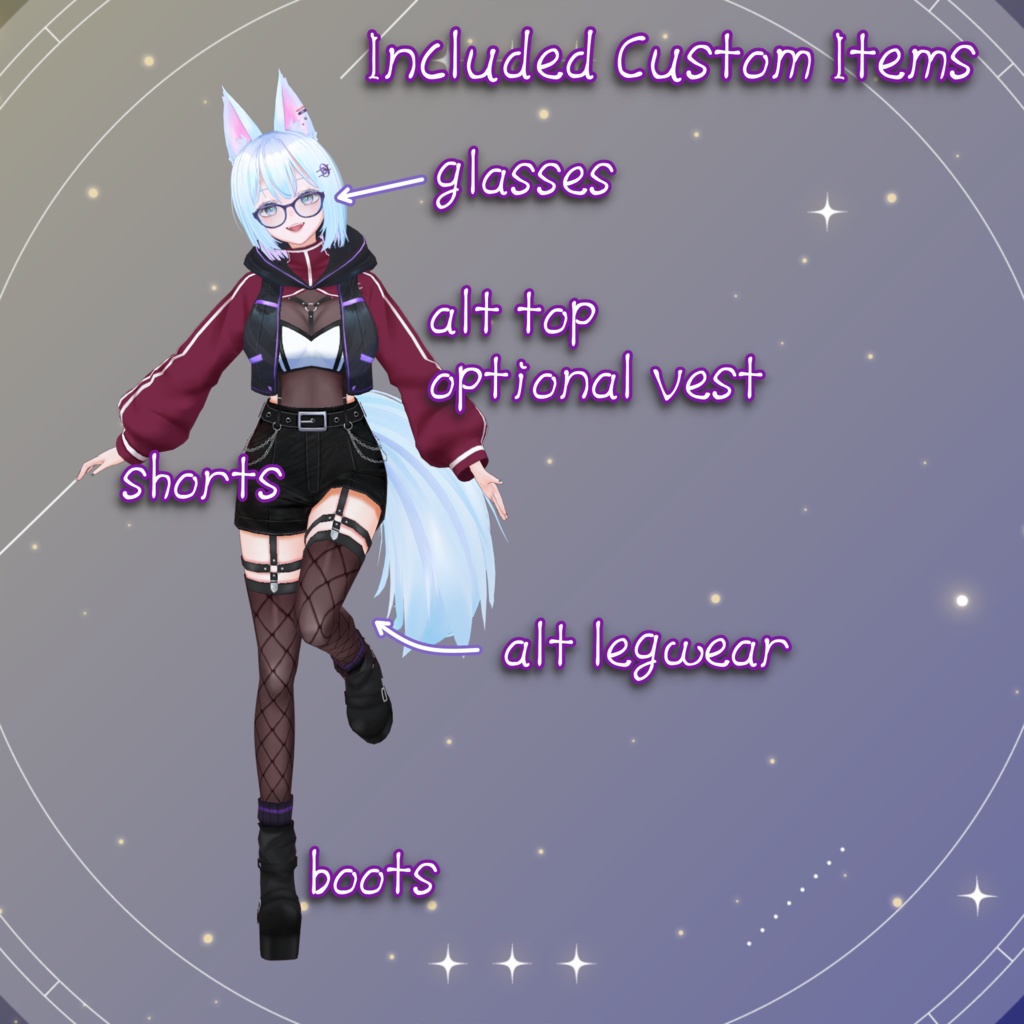 <<adopt me>> fox girl 【キャラ販売/著作権譲渡】狐娘モデル 3D model adoptable
