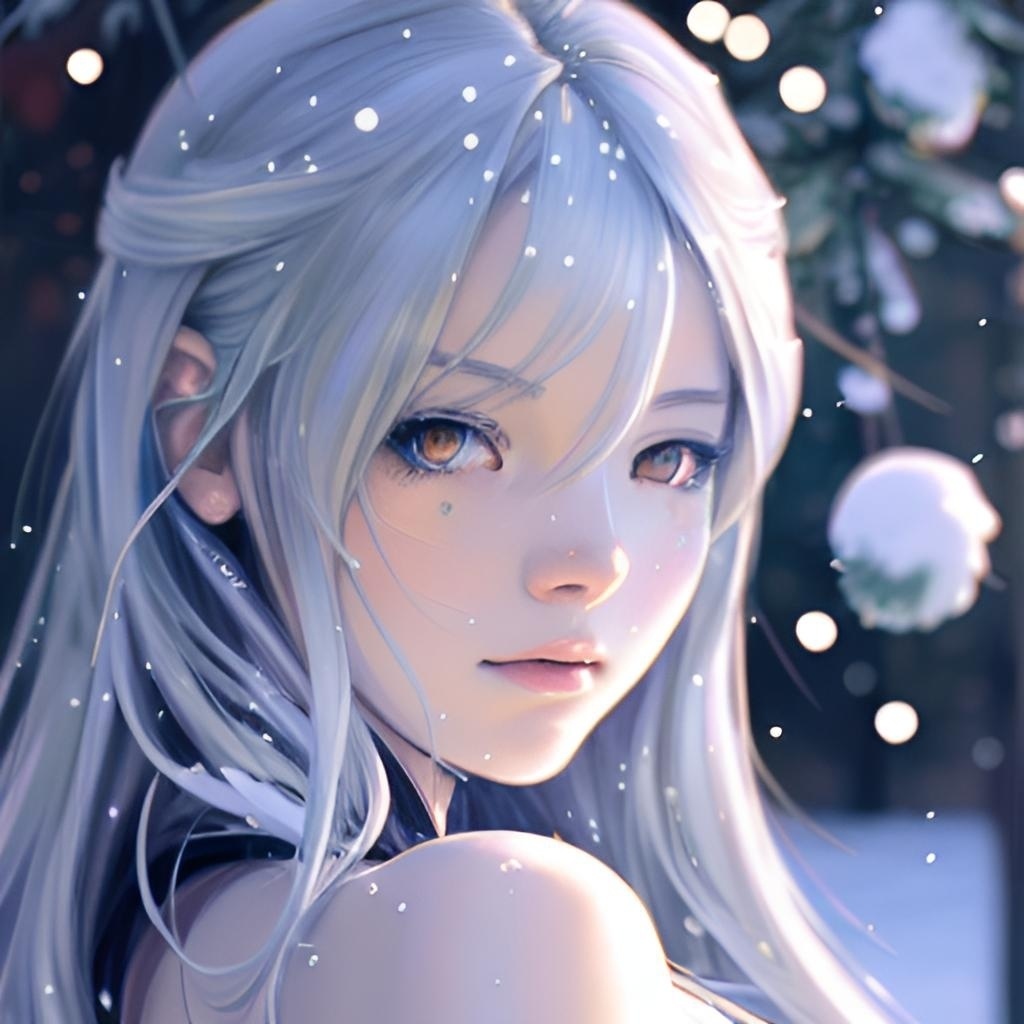 白銀世界の美少女
