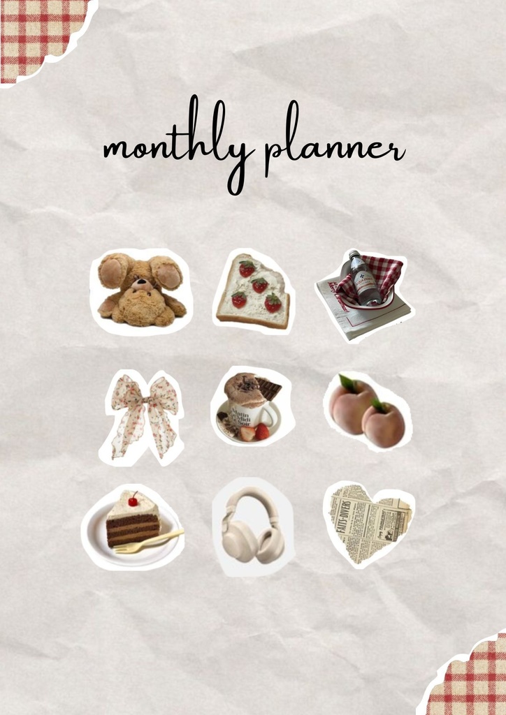monthly planner　