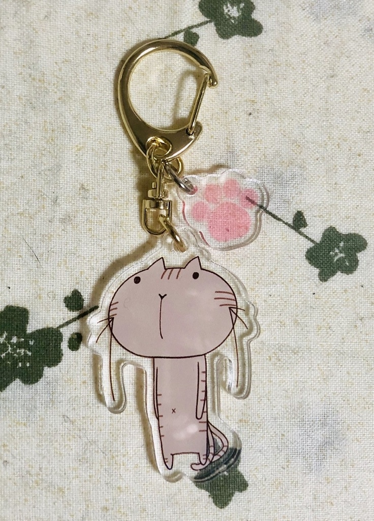 頭の大きいネコなキーホルダー