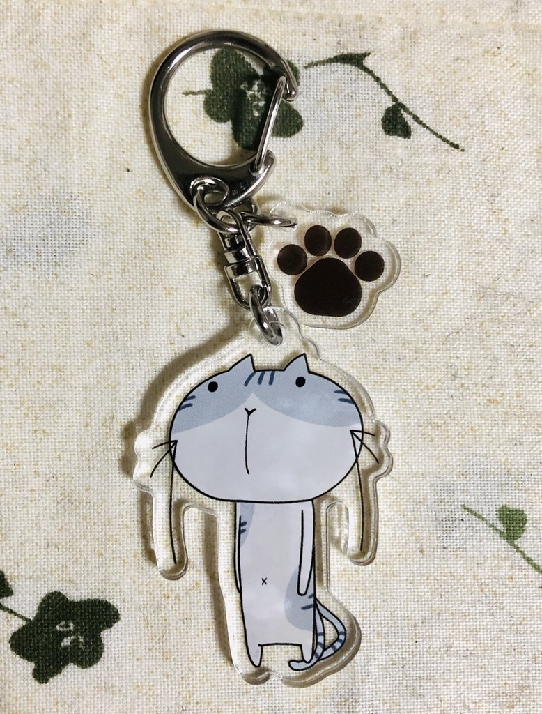 頭の大きいネコなキーホルダー