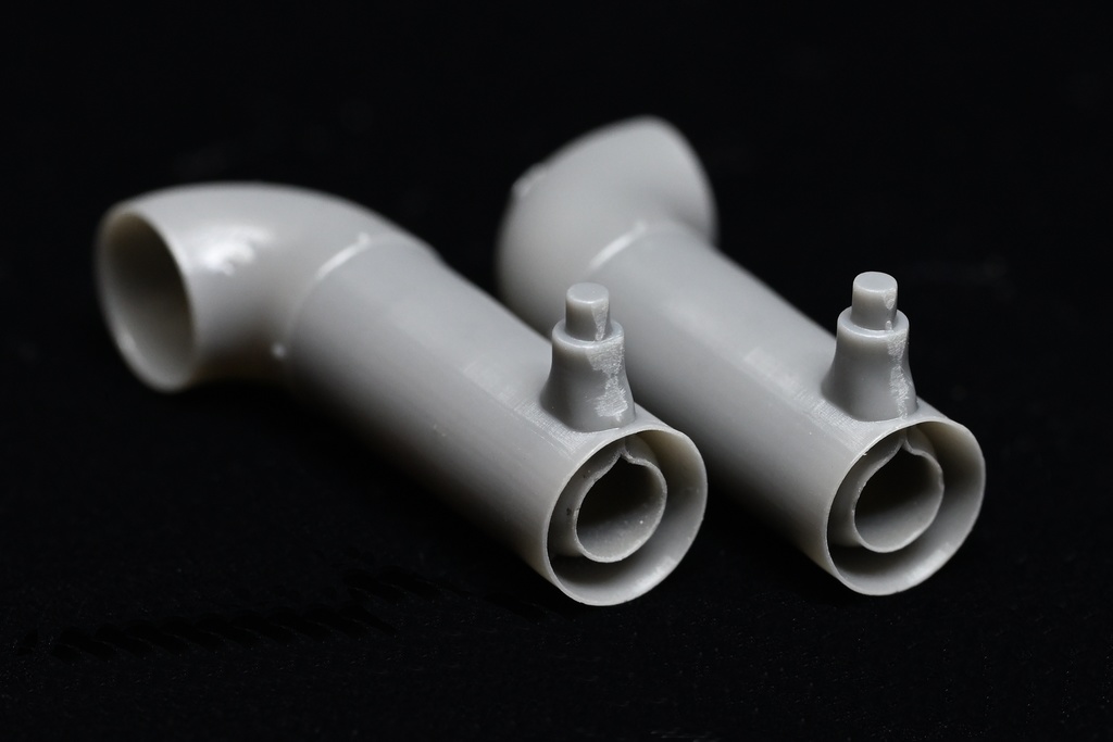 1/35スケール 横向き消炎排気管