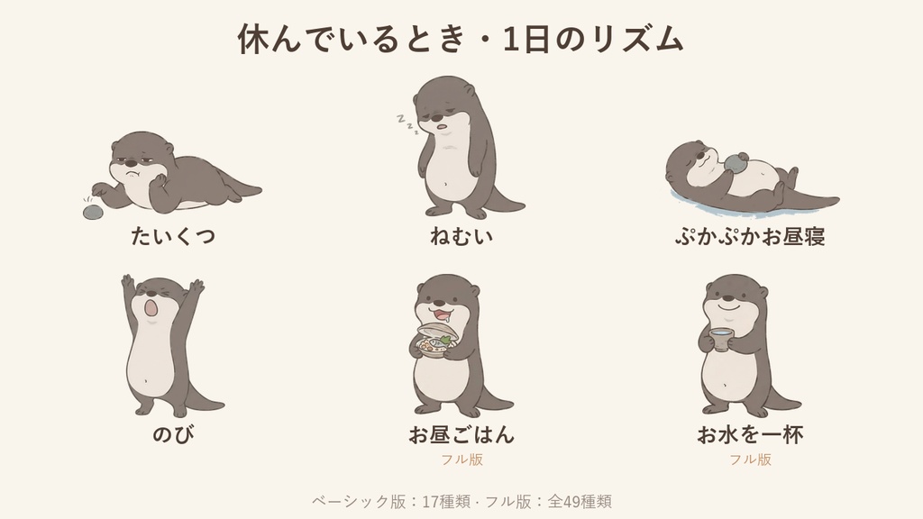 オットリ - パソコンに住む小さなカワウソ(Windows デスクトップペット)