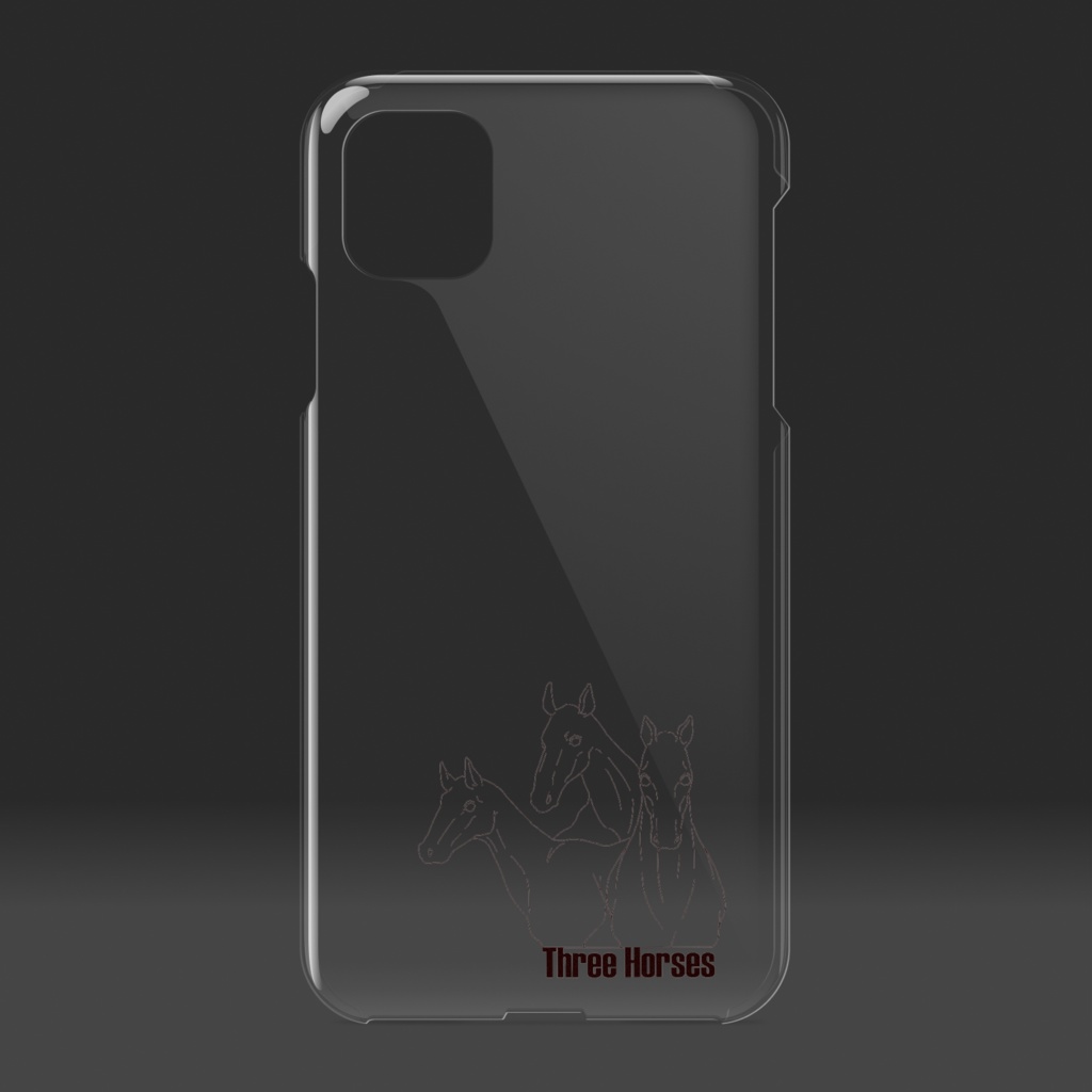 クリアiPhoneケース(馬 No.1)