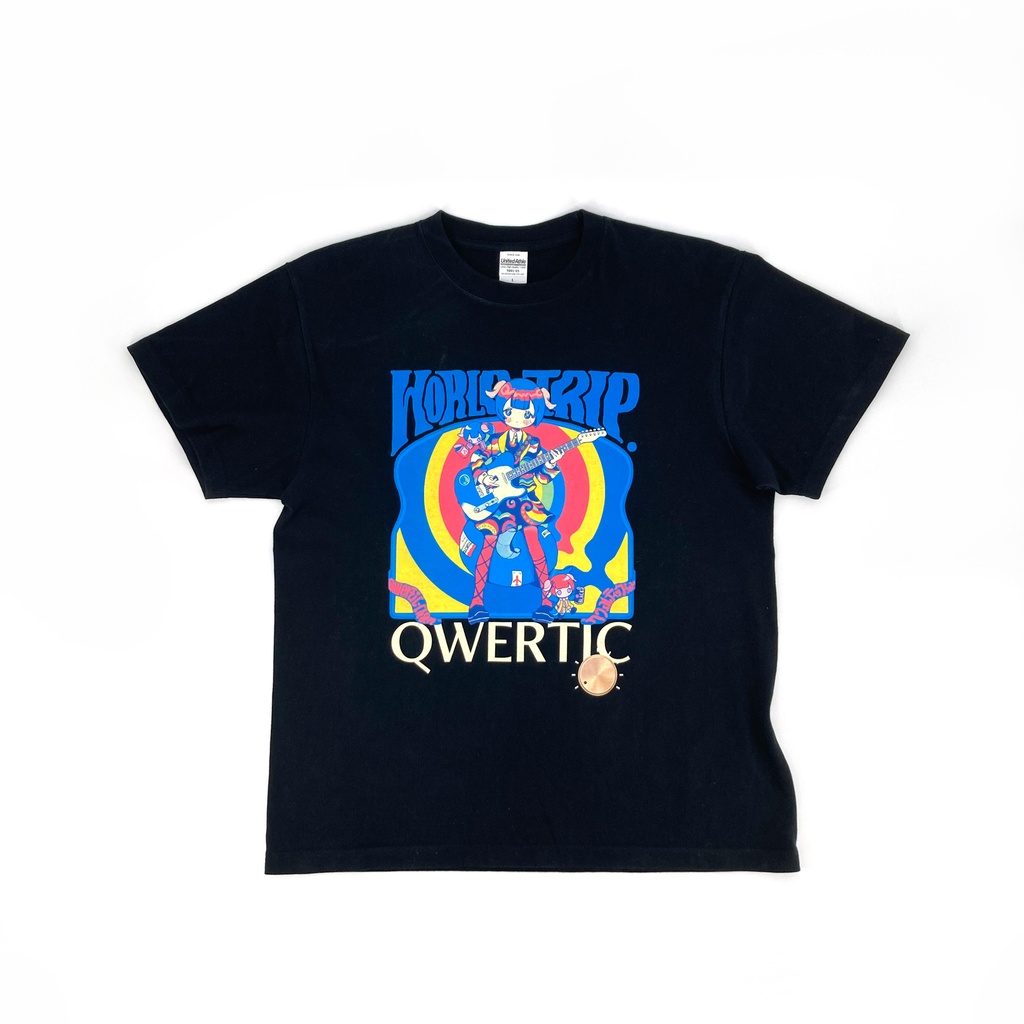 Qwertic Chan T-Shirt: あんころもちこ先生 Black