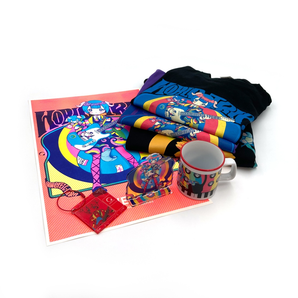 Qwertic Chan T-Shirt: あんころもちこ先生 Black