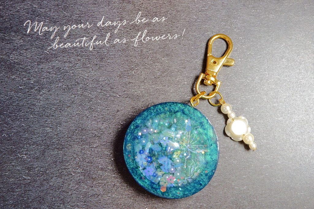 手作りレジンキーホルダー(丸型)