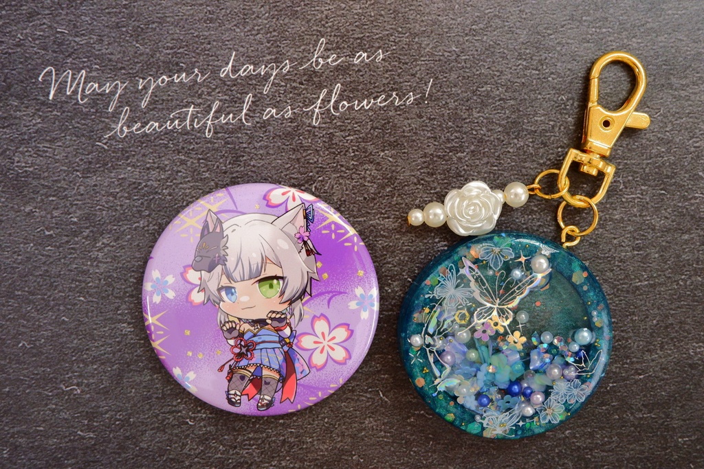 手作りレジンキーホルダー(丸型)