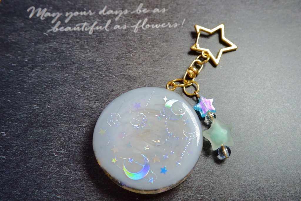 手作りレジンキーホルダー(丸型)