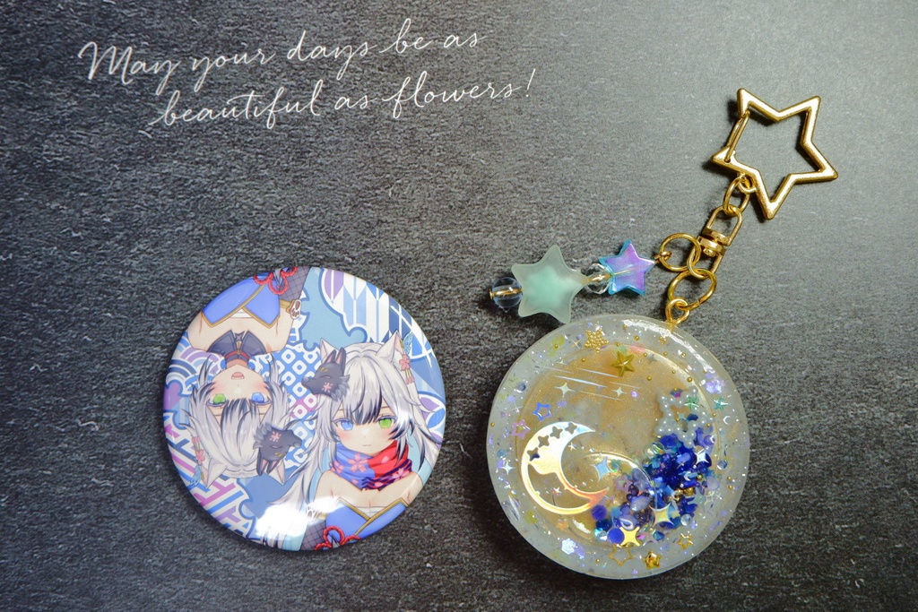 手作りレジンキーホルダー(丸型)