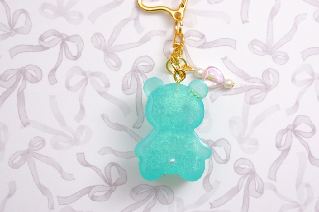 くまさんキーホルダーA(緑)