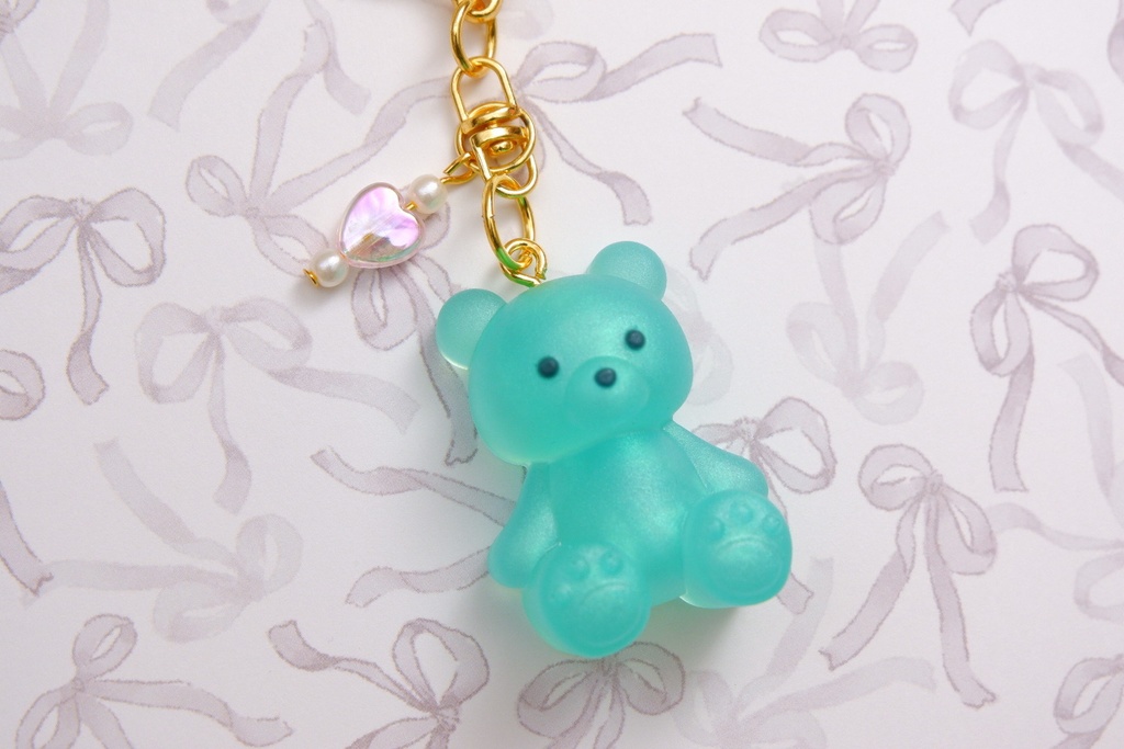 くまさんキーホルダーA(緑)