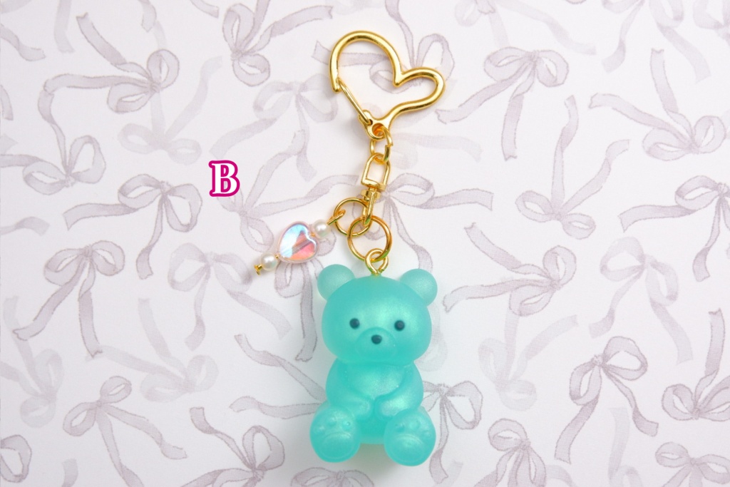 くまさんキーホルダーB（緑）