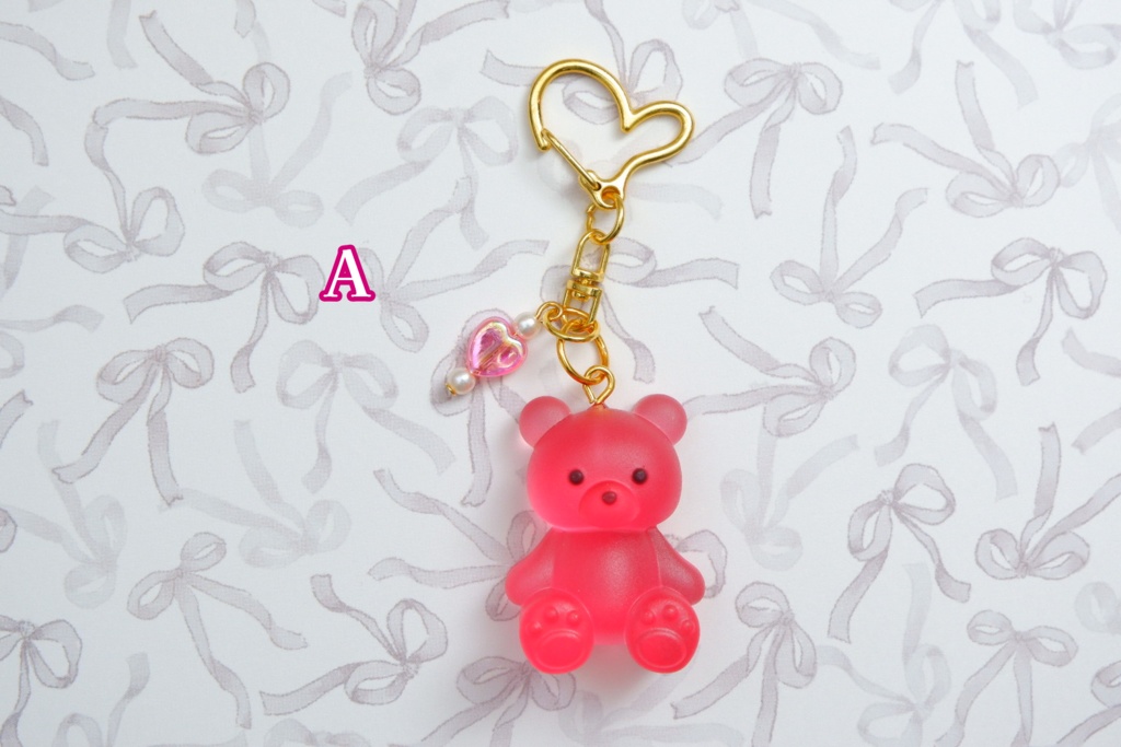 くまさんキーホルダーA（赤）