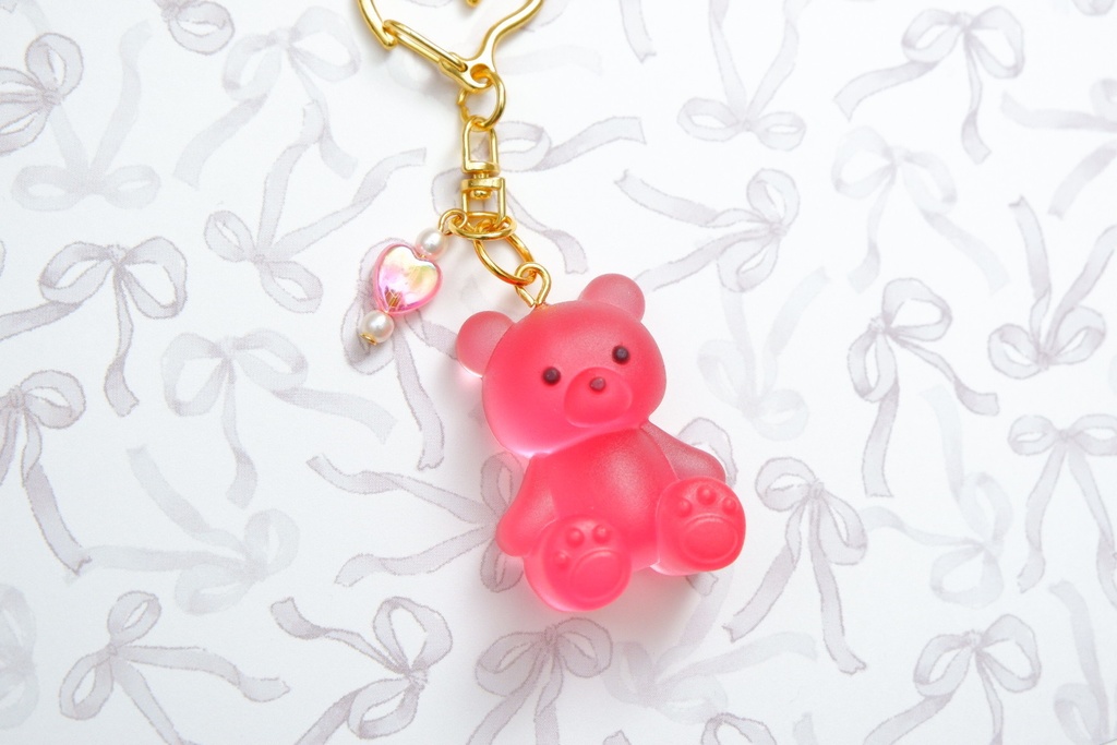 くまさんキーホルダーA(赤)