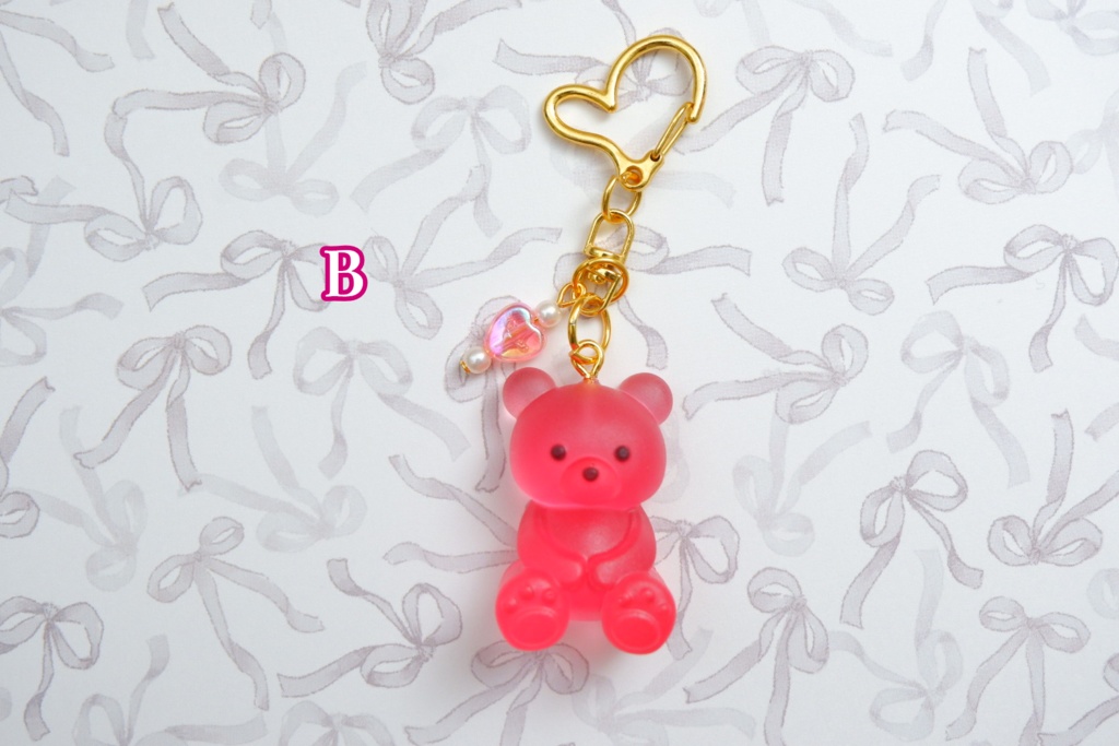 くまさんキーホルダーB（赤）
