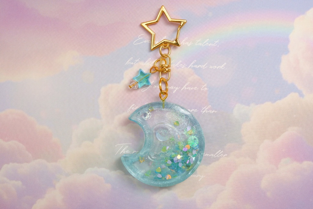 春の三日月(水色)