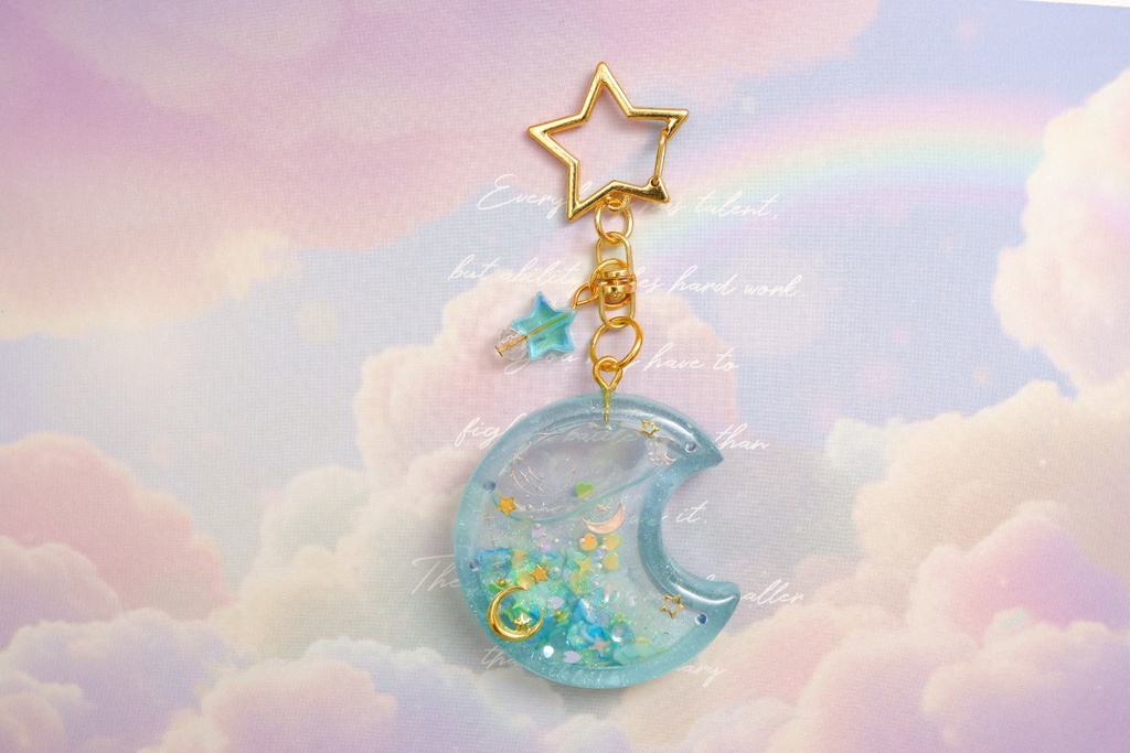 春の三日月（水色）