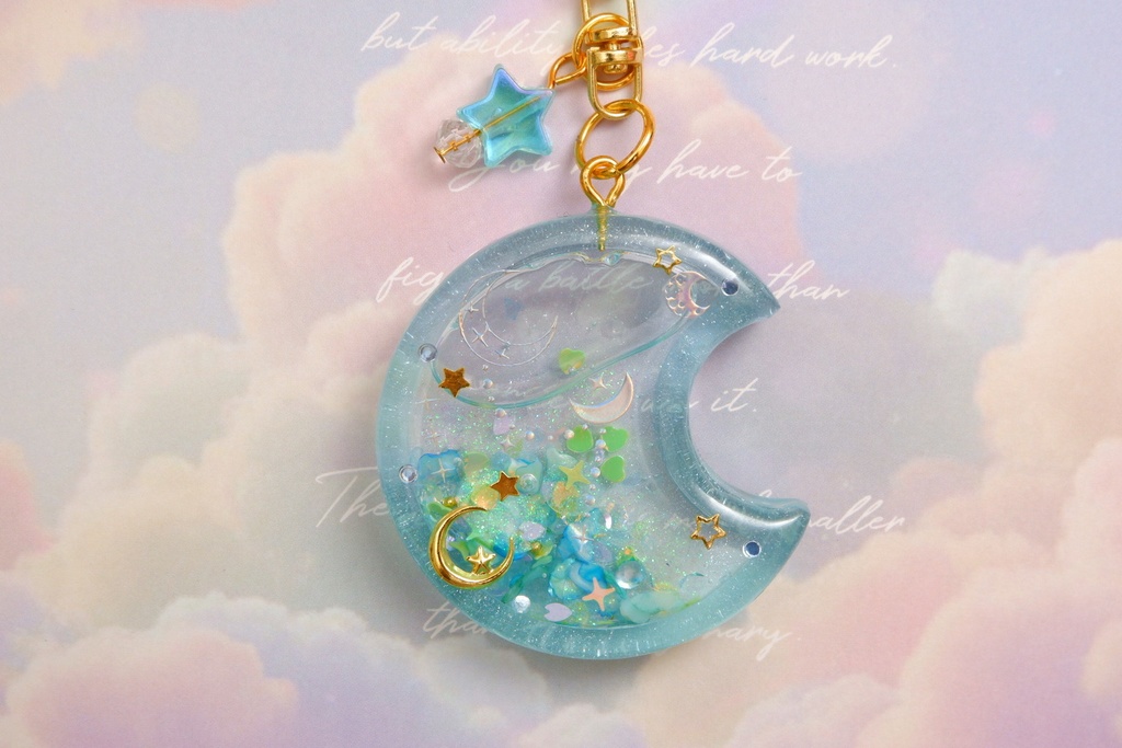 春の三日月(水色)