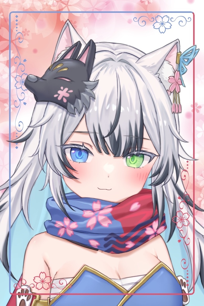 トレカケース(濃いピンクA)狼桜ぽんさやトレカカード付き!