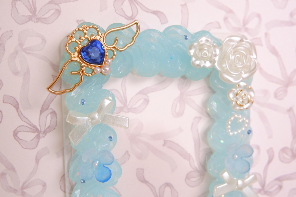 トレカケース(水色)狼桜ぽんさやトレカカード付き!