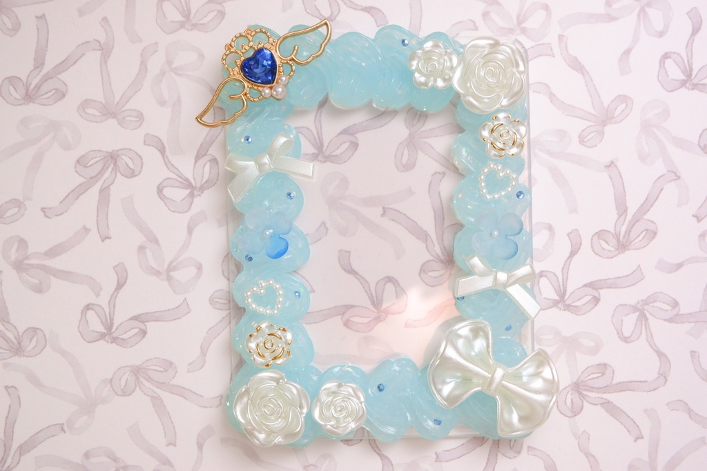 トレカケース（水色）狼桜ぽんさやトレカカード付き！