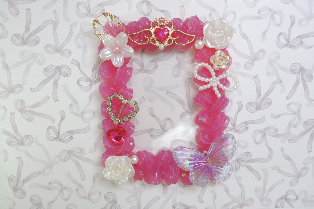 トレカケース（濃いピンクB）狼桜ぽんさやトレカカード付き！